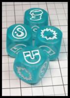 Dice : Dice - Game Dice - Krosmaster Teal and White Transkucent - JA Collection Mar 2024